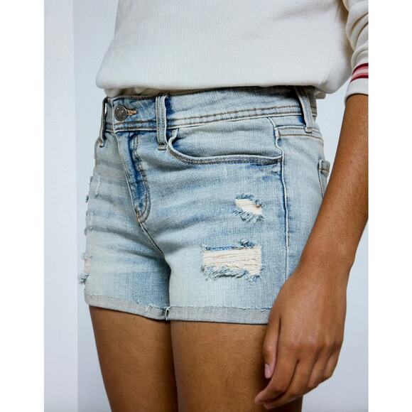 Studio Blue Kadence Super High Rise Distressed Denim Short - Indigo - Size 29 - Picture 3 of 12